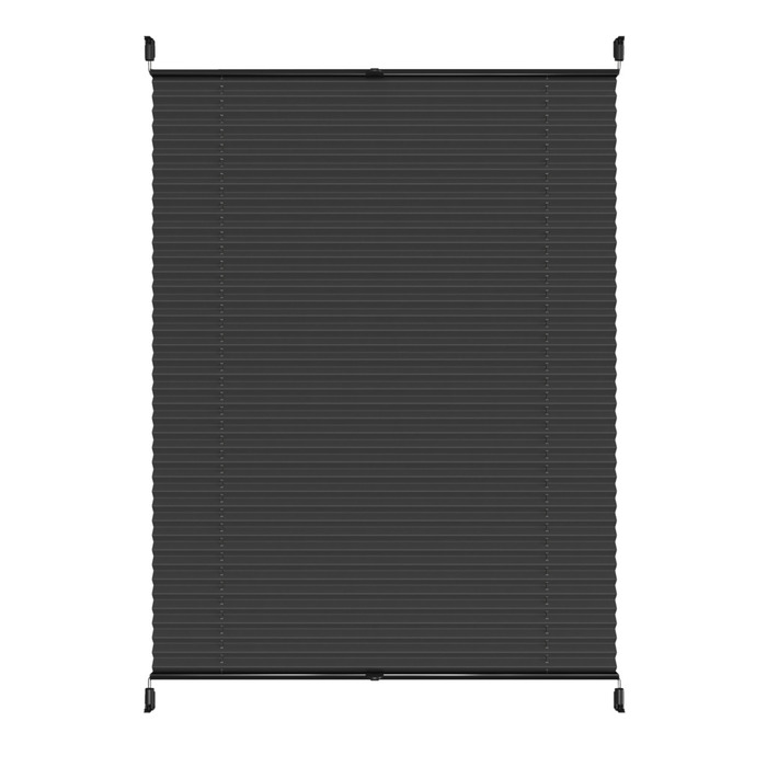 Plisségardin Touch Up & Down svart 120 x 130 cm